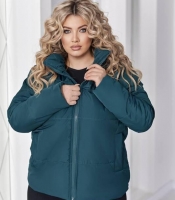 Куртка женская из плащевки Канада утепленная на силиконе 100 с подкладкой саржа стеганая на молнии с воротником стойка с карманами повседневная весенняя