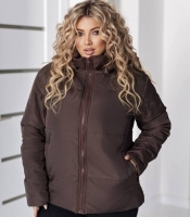 Куртка женская из плащевки Канада на силиконе с подкладкой саржа на молнии стеганая средняя повседневная