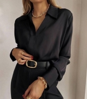 Рубашка женская из шелка армани оверсайз удлиненная весенняя