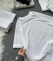 Футболка унисекс хлопковая оверсайз удлиненная с круглым вырезом весенняя