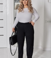 Брюки женские вельветовые на резинке с карманами свободные повседневные весенние