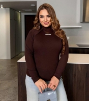 Лонгслив женский хлопковый в рубчик базовый весенний