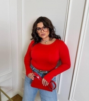 Лонгслив женский из дайвинга однотонный с длинным рукавом классический весенний большого размера