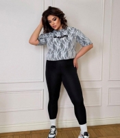 Лосины женские из дайвинга с высокой посадкой на резинке зауженные весенние