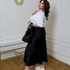 Юбка женская атласная миди с высокой посадкой прямая элегантная весенняя  k-128019
