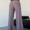 Брюки женские палаццо из вельвета с высокой посадкой широкие повседневные весенние  k-128081