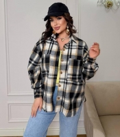 Рубашка унисекс из байки в клетку оверсайз с длинным рукавом демисезонная