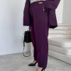 Костюм-двойка женский из турецкого костюмного трикотажа с пиджаком и брюками оверсайз  k-128226