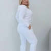 Спортивный костюм женский из велюра с худи и прямыми брюками демисезонный  k-128240
