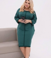 Платье-туника женское из двунитки вискоза прямого кроя миди весеннее