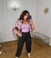 Брюки-джоггеры женские из двунитки повседневные на резинке средней посадки весенние