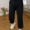 Брюки-джоггеры женские из двунитки повседневные на резинке средней посадки весенние  k-128455
