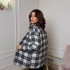 Рубашка женская фланелевая в клетку свободного кроя с длинными рукавами весенняя  k-128462