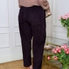 Брюки женские из хлопка regular fit со средней посадкой зауженные в рубчик повседневные  k-128513