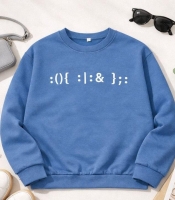 Свитшот женский из двунитки прямой с надписью и манжетами демисезонный