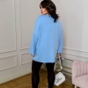 Лонгслив женский из двунитки оверсайз однотонный весенний  k-128563