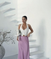 Юбка женская миди из шелка Армани струящаяся слегка расклешенная повседневная весенняя