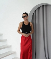 Юбка женская миди из ткани Армани расклешенная повседневная весенняя