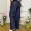 Брюки женские хлопковые стрейч палаццо с высокой посадкой широкие повседневные весенние  k-128683