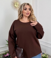 Свитшот женский из трехнитки петля свободного кроя базовый весенний