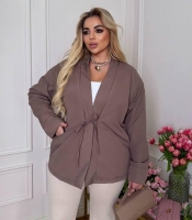 Ветровка женская на флисовой подкладке из плащевки с карманами средней длины весенняя