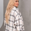 Рубашка женская фланелевая свободного кроя в клетку удлинённая весенняя  k-128836