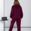 Спортивный костюм-двойка женский из двунитки с худи и джоггерами свободного кроя демисезонный  k-128893
