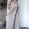 Брюки женские из дабл шелка палаццо на резинке с высокой посадкой свободного кроя весенние  k-128908
