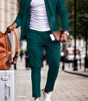 Костюм-двойка мужской трикотажный с кофтой на молнии и брюками на резинке весенне-летний