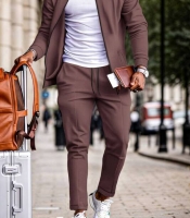 Костюм-двойка мужской трикотажный с кофтой на молнии и брюками на резинке весенне-летний