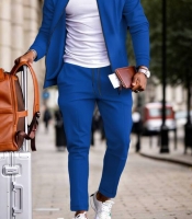 Костюм-двойка мужской трикотажный с кофтой на молнии и брюками на резинке весенне-летний