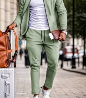 Костюм-двойка мужской трикотажный с кофтой на молнии и брюками на резинке весенне-летний