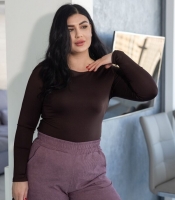 Лонгслив женский из микродайвинга облегающий с длинным рукавом базовый весенне-летний