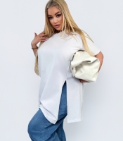 Туника женская хлопковая из турецкой кулирки удлинённая свободного кроя летняя