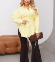 Костюм-двойка женский из софта и трикотажа с блузой и лосинами весенне-летний