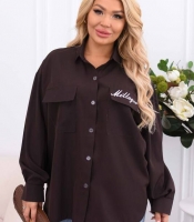 Рубашка женская из евро софта свободного кроя весенне-летняя