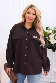 Рубашка женская из евро софта свободного кроя весенне-летняя