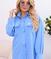Рубашка женская из евро софта свободного кроя весенне-летняя