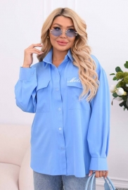 Рубашка женская из евро софта свободного кроя весенне-летняя