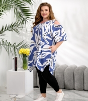 Костюм-двойка женский из штапеля и вискозы удлиненная футболка и лосины оверсайз большого размера летний