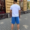 Костюм-двойка мужской из двунитки с вискозой с футболкой с надписью и шортами весенне-летний k-130223 Костюм-двойка мужской из двунитки с вискозой с футболкой с надписью и шортами весенне-летний k-130223