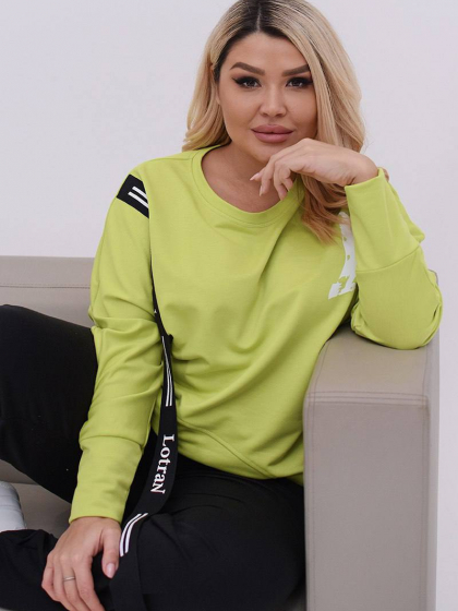 Спортивный костюм женский двойка из двунитки с кофтой и брюками
