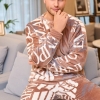 Мужская пижама плюшевая мягкая теплая кофта + штаны  k-102372