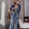Пижама мужская плюшевая (турецкий двусторонний плюш) кофта на молнии + штаны  k-104035