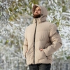 Куртка мужская зимняя холлофайбер 300 стеганная теплая с капюшоном  k-104380