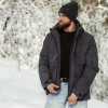 Куртка мужская зимняя холлофайбер 300 теплая с капюшоном  k-104388