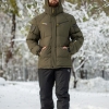 Куртка мужская зимняя холлофайбер 300 стеганная теплая с капюшоном  k-104395