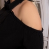 Рубашка женская ассиметричная коттон с открытым плечем весенняя летняя  k-107285