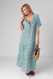 Довга сукня з оборкою та квітковим принтом Довга сукня з оборкою та квітковим принтом