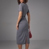 Силуетна сукня міді з драпіруванням lx-10541810 Силуетна сукня міді з драпіруванням lx-10541810